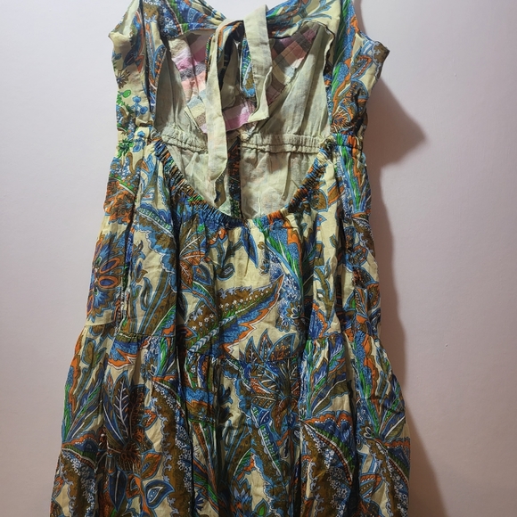 House of Harlow 1960 Boho Floral Blue Ivory Dress Size Small - Picture 4 of 11